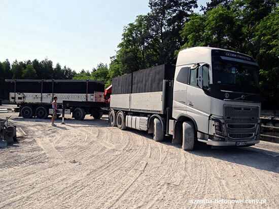 Transport szamba betonowego do Szczyrk z wykorzystaniem HDS